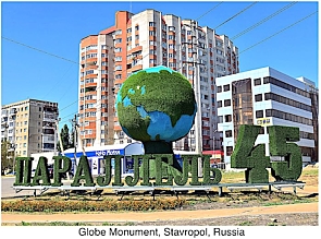 45th Parallel Marker in Stavropol, Russia