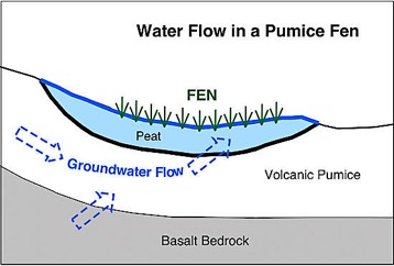 Diagram of Water Flow in a Pumice Fen