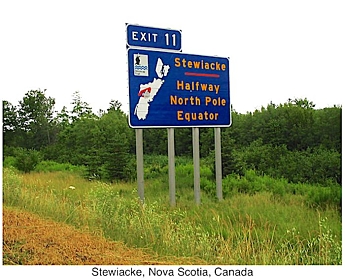45th Parallel Marker in Nova Scotia, Canada