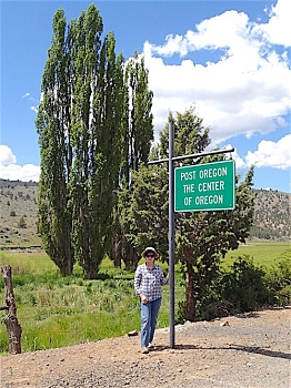 Geographic Center Sign at Post, Oregon